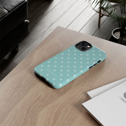 Teal Polka Dot iPhone Case