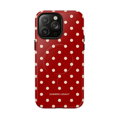 Crimson Polka Dot MagSafe Case