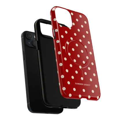 Crimson Polka Dot MagSafe Case