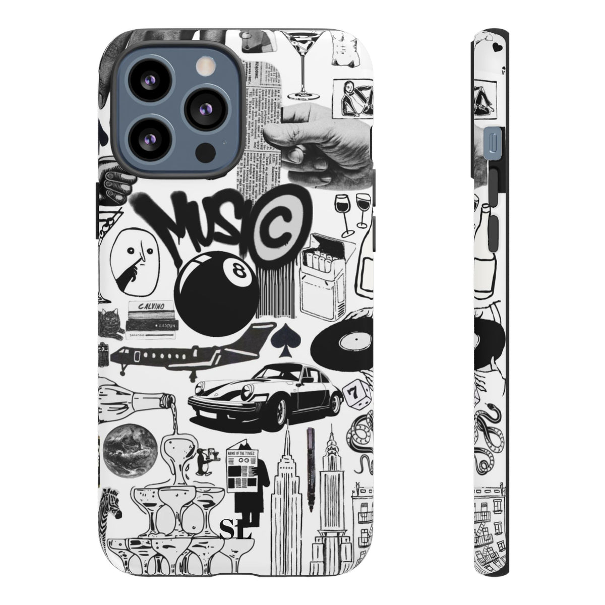 Black and White iPhone Case