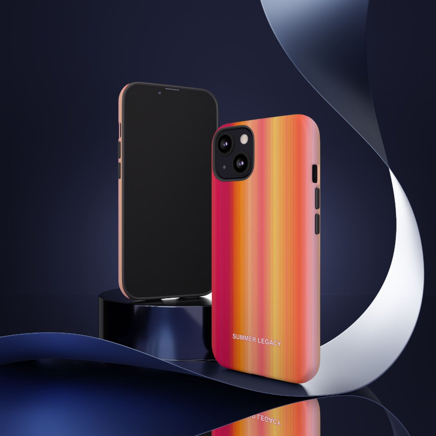 Amber Glow Ombre Stripe iPhone Case