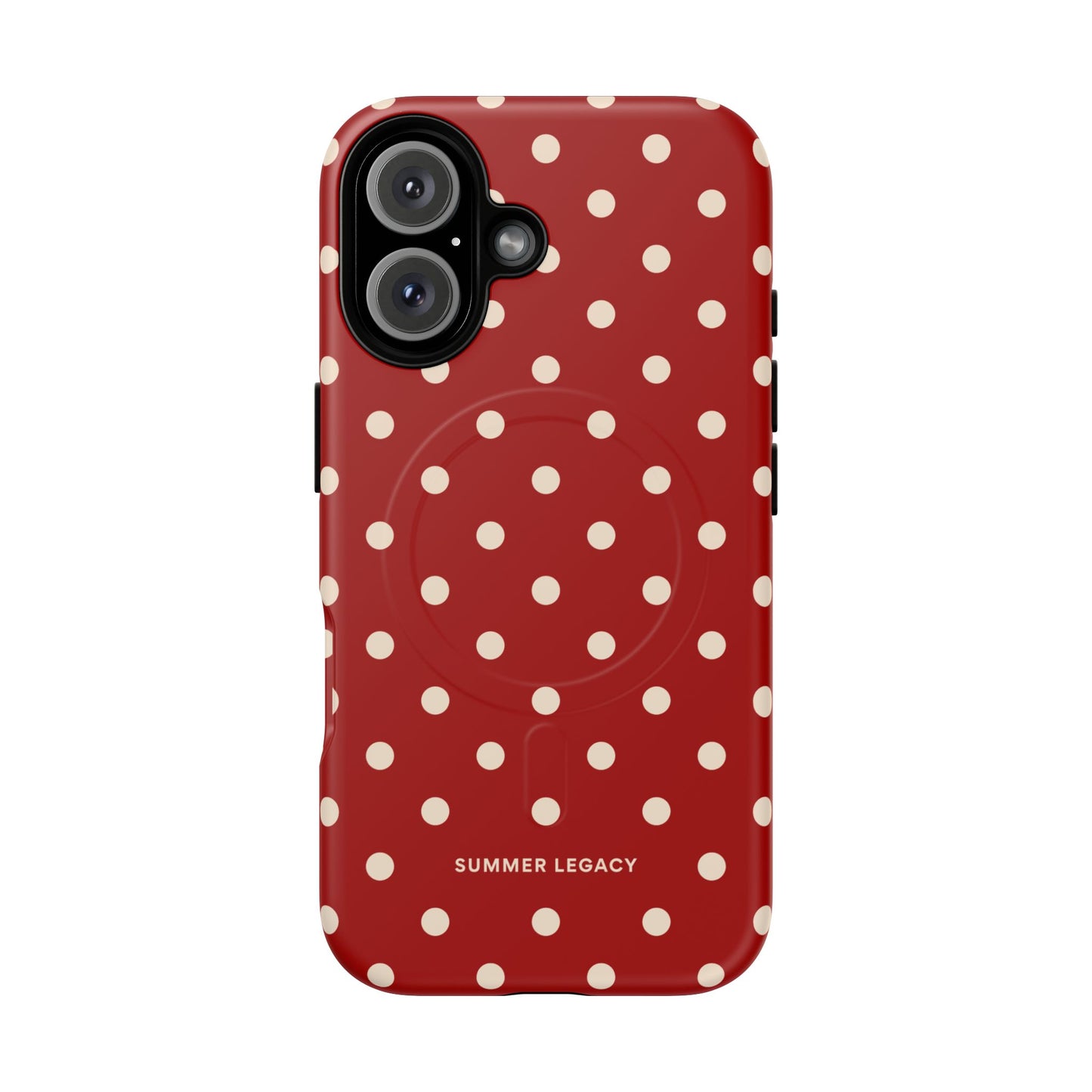 Crimson Polka Dot MagSafe Case