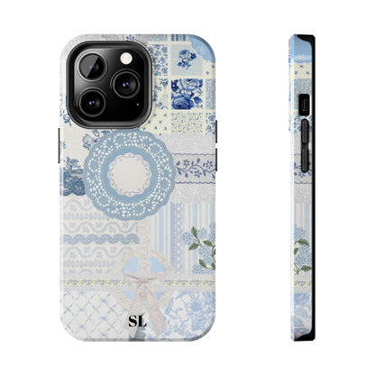 Blue Meadow Patchwork iPhone Case