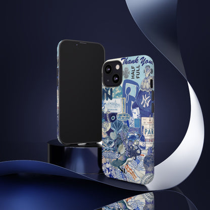 Blue Collage iPhone Case