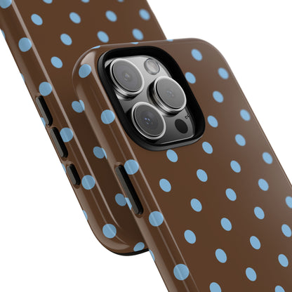 Mocha Polka Dot iPhone Case