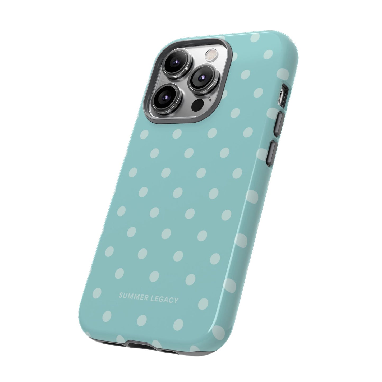 Teal Polka Dot iPhone Case
