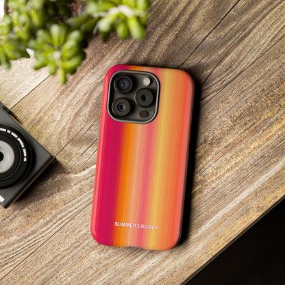 Amber Glow Ombre Stripe iPhone Case