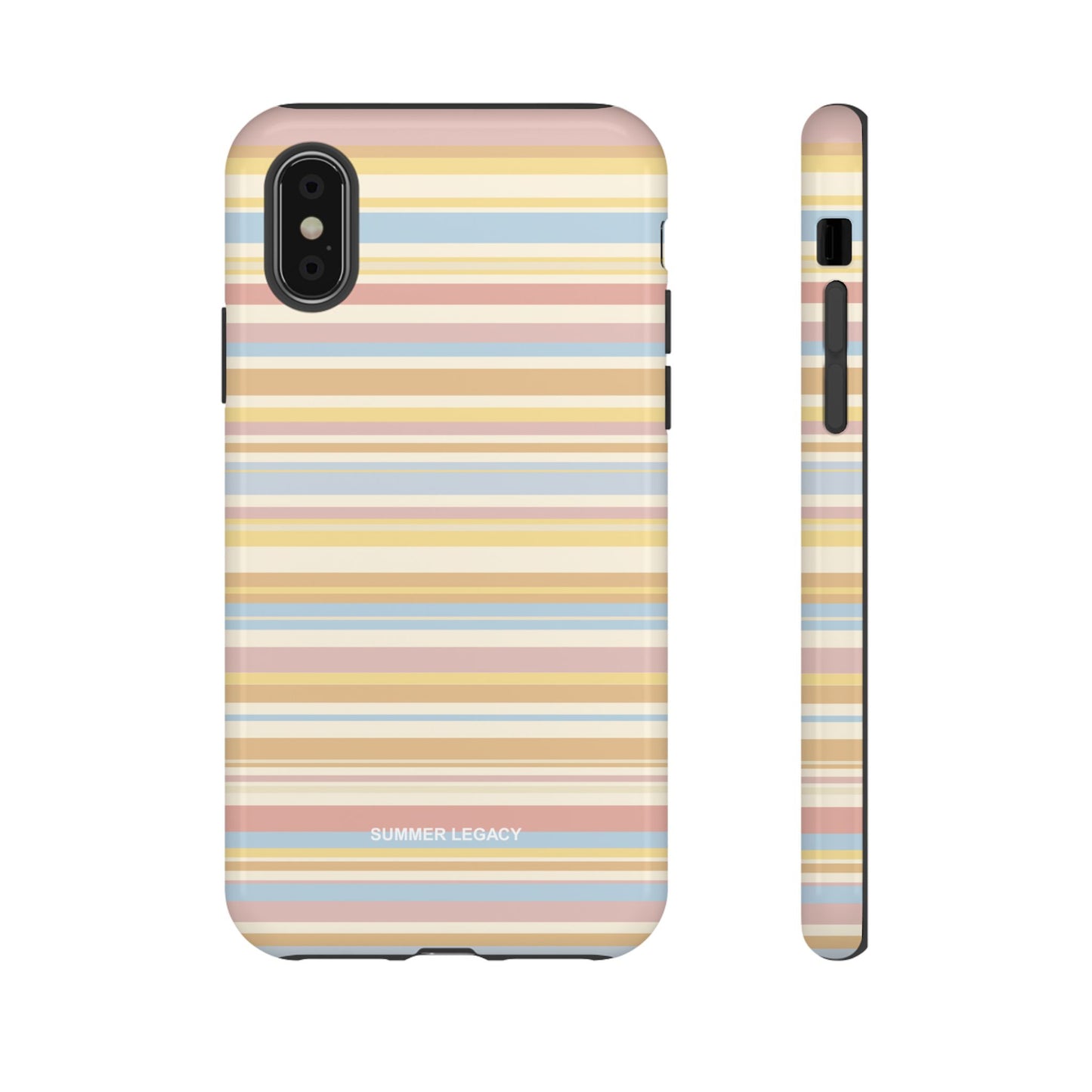 Lychee Multi-stripe iPhone Case