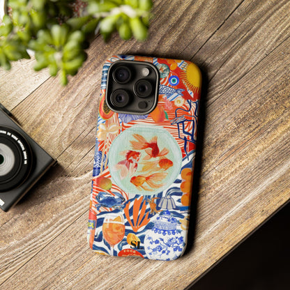 Navy Goldfish Bowl iPhone Case