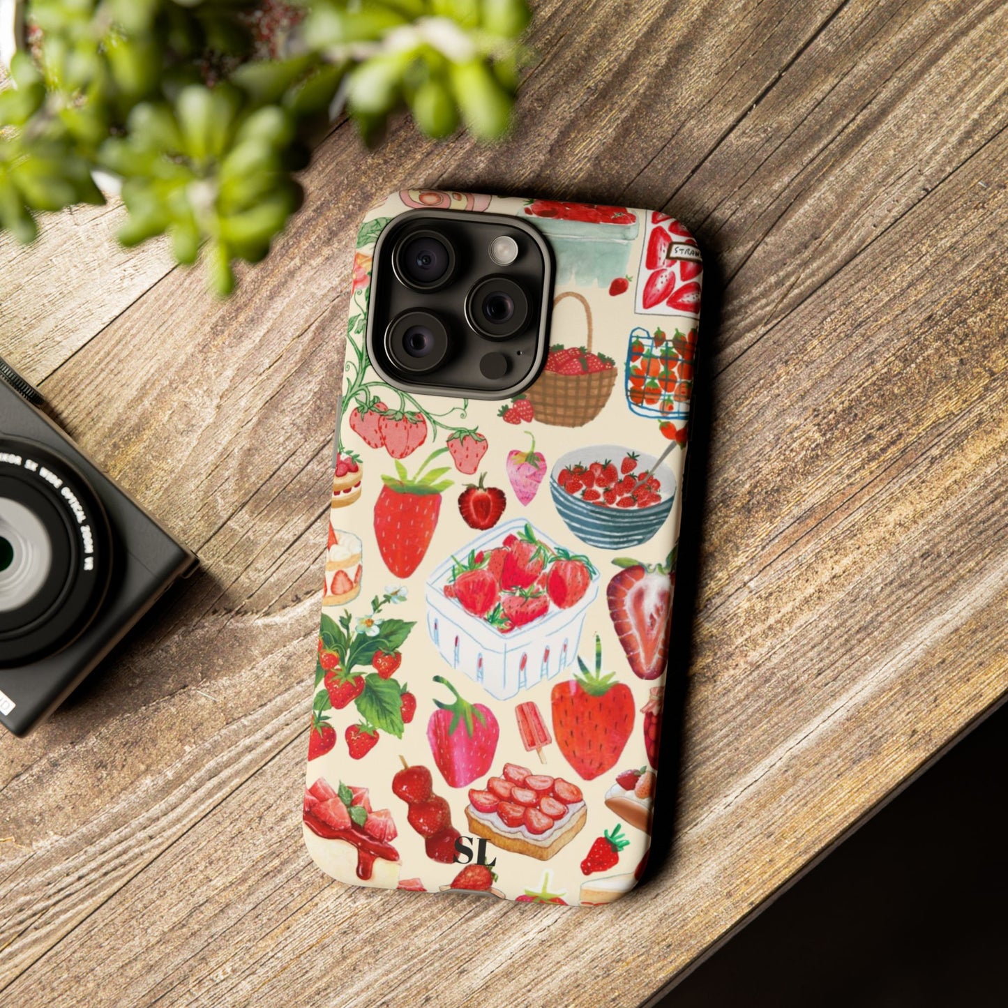 Strawberry Collage iPhone Case