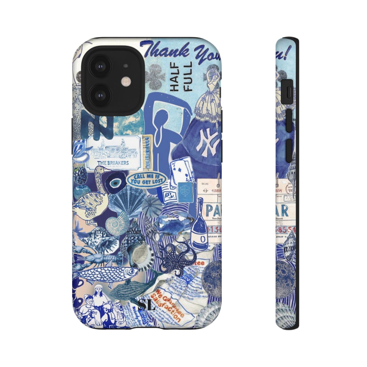 Blue Collage iPhone Case