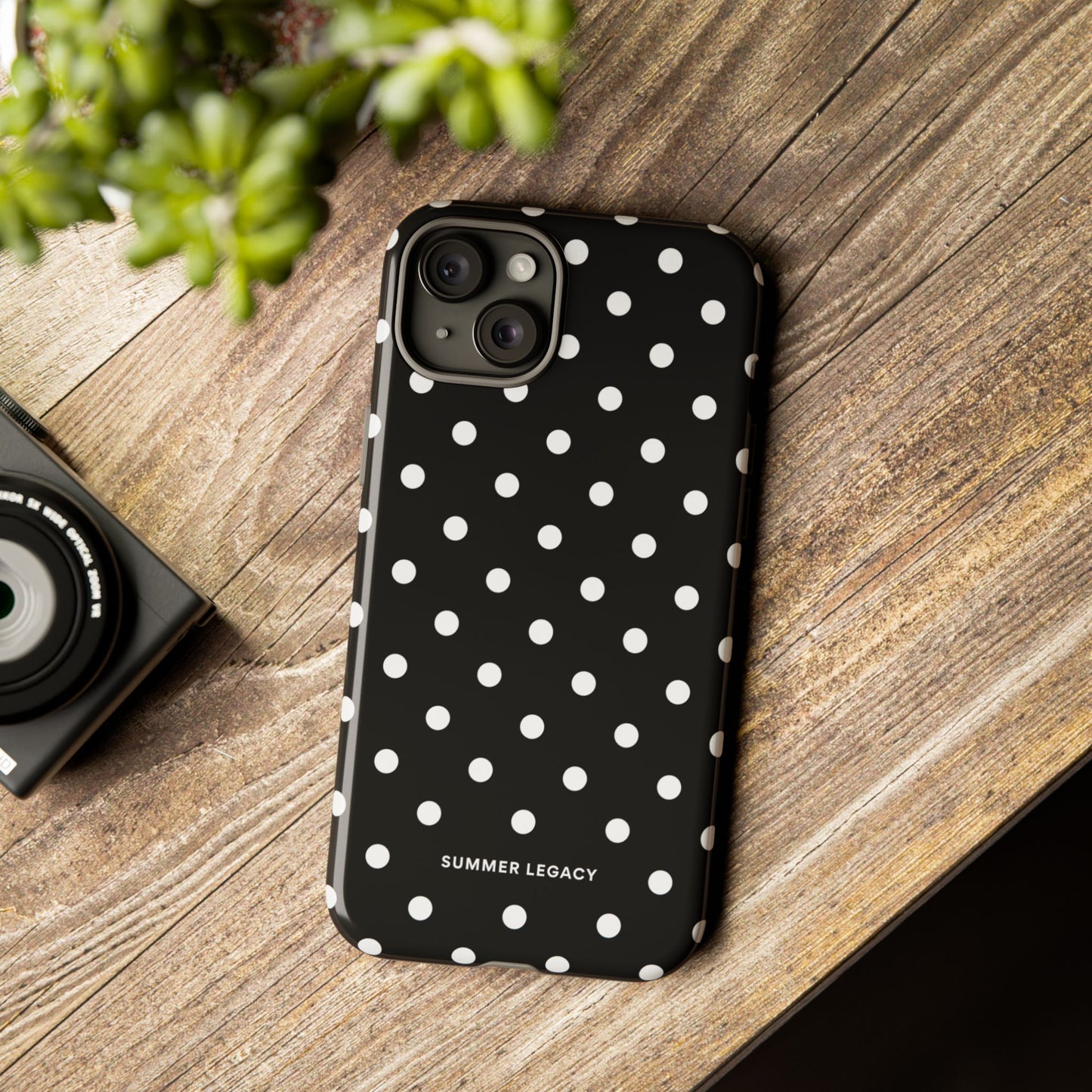 Ebony Polka Dot iPhone Case