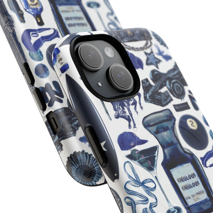 Navy Blue Collage MagSafe Case