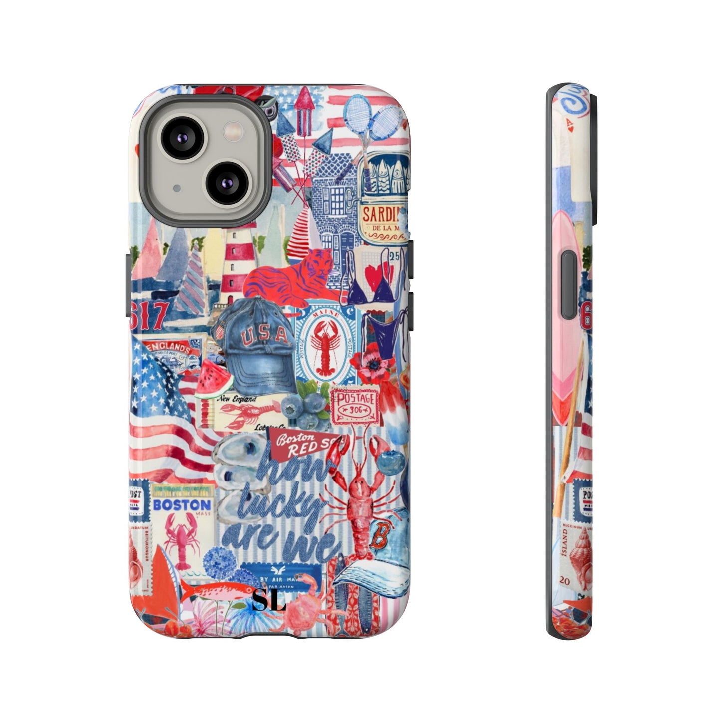 Red, White & Blue iPhone Case