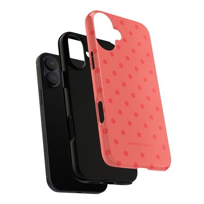 Coral Polka Dot iPhone Case