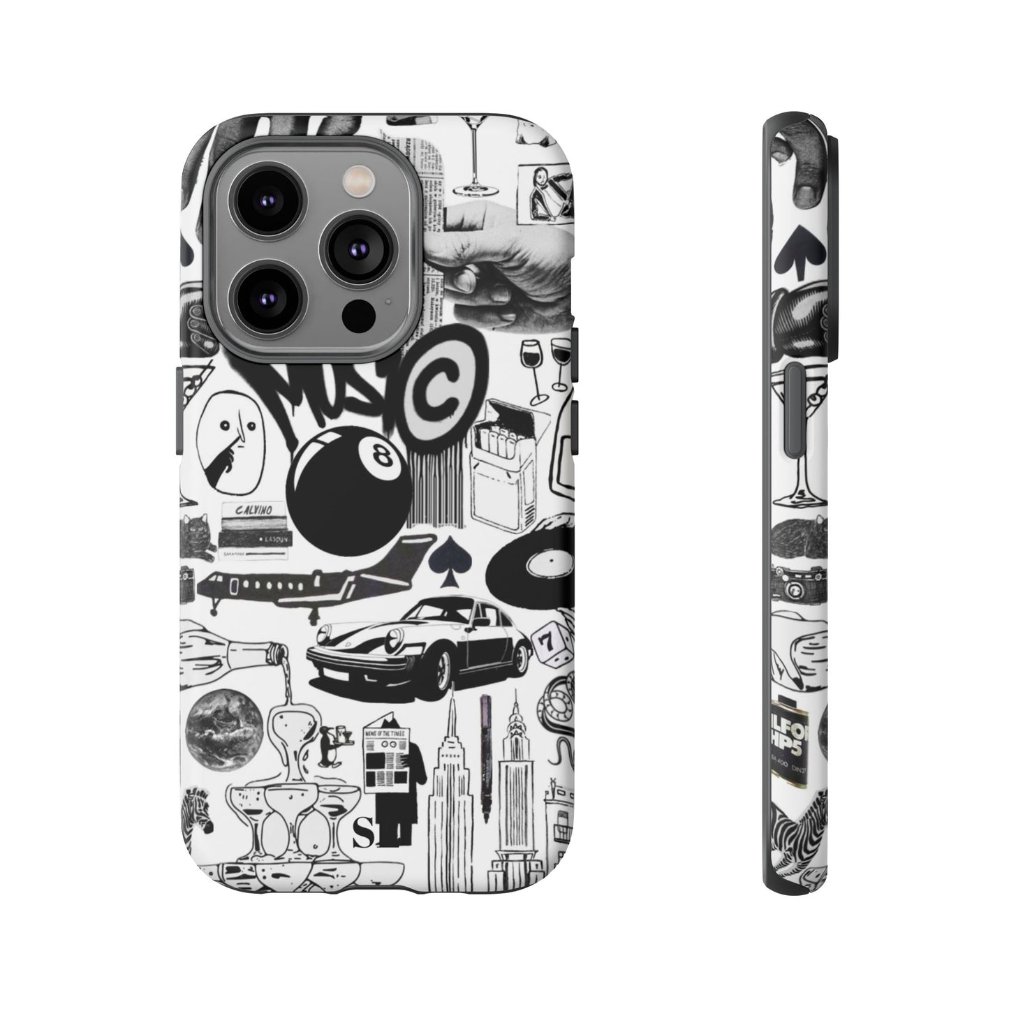Black and White iPhone Case
