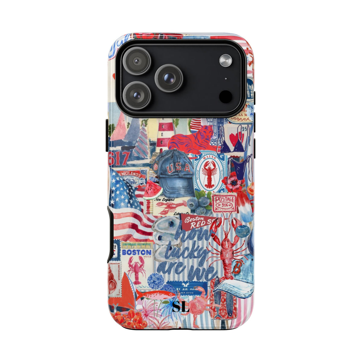 Red, White & Blue iPhone Case