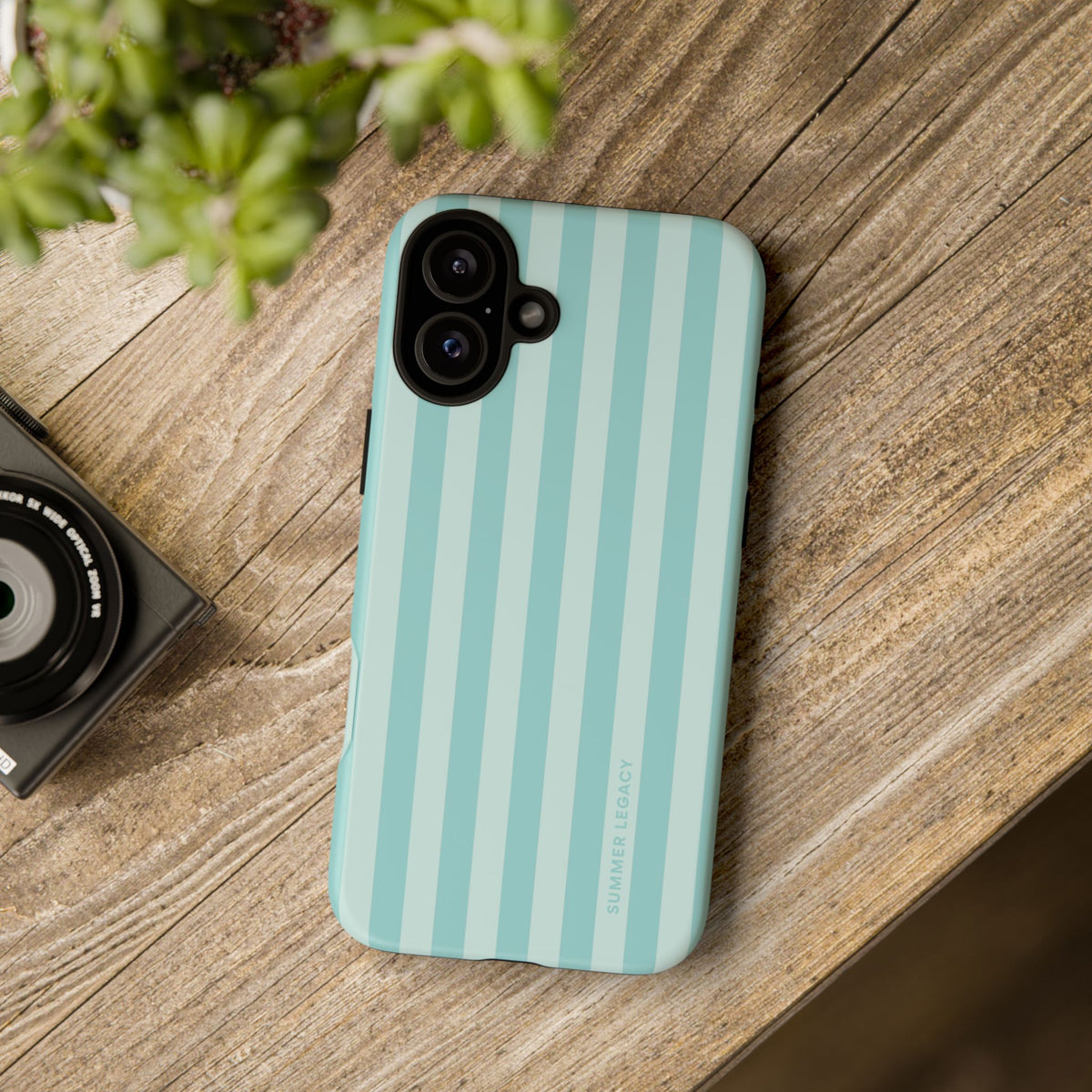 Teal Stripe iPhone Case