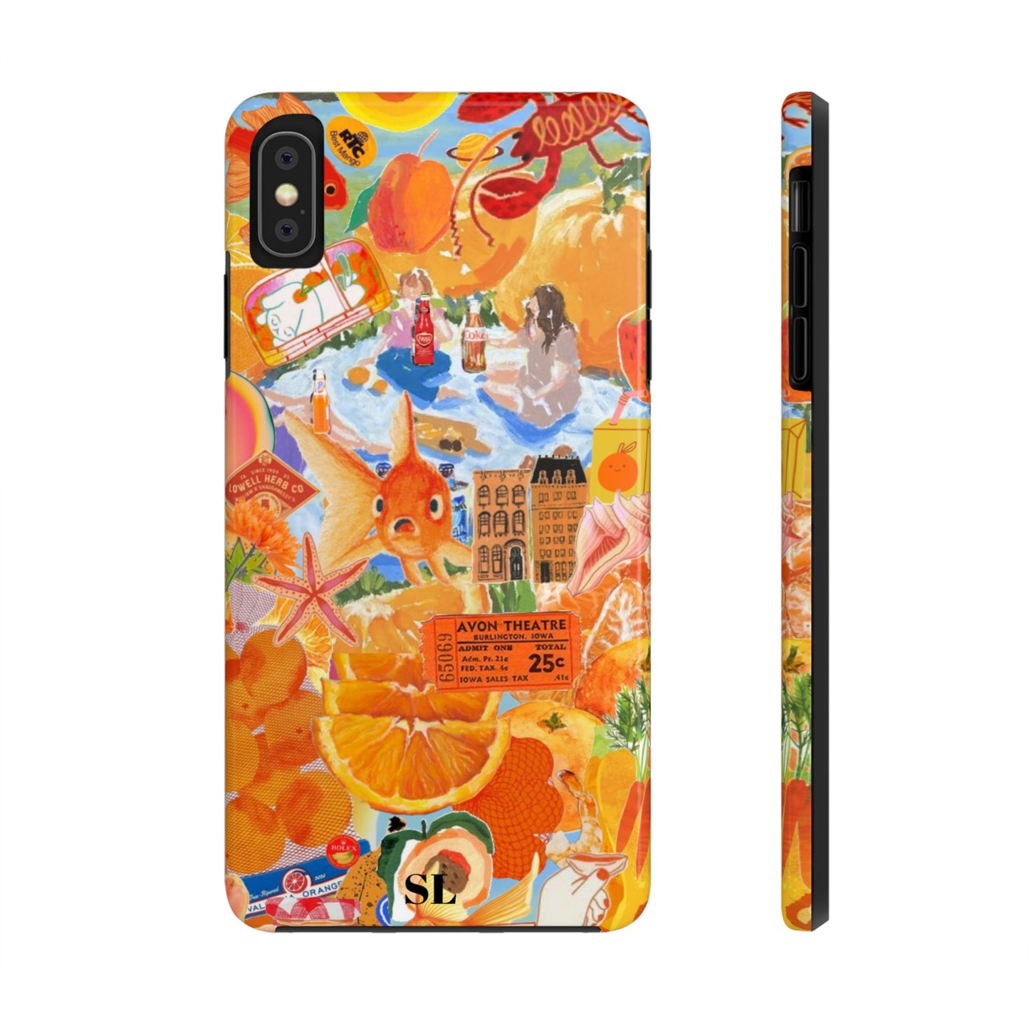 Orange Goldfish Collage iPhone Case