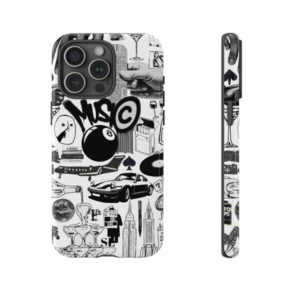 Black and White iPhone Case