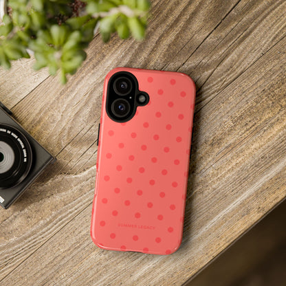 Coral Polka Dot iPhone Case