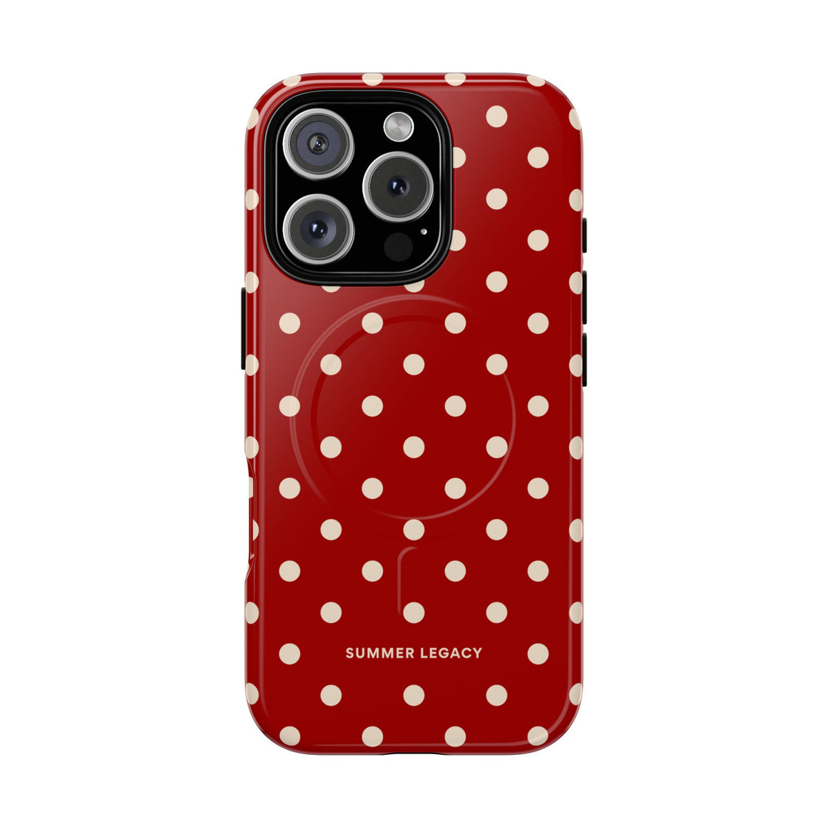 Crimson Polka Dot MagSafe Case