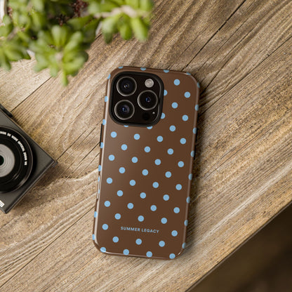 Mocha Polka Dot iPhone Case