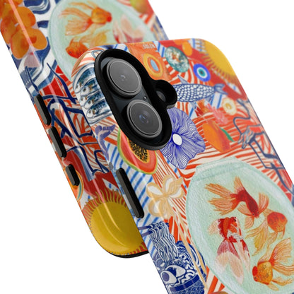 Navy Goldfish Bowl iPhone Case