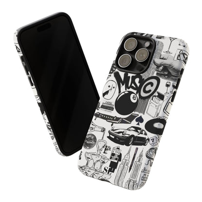 Black and White iPhone Case