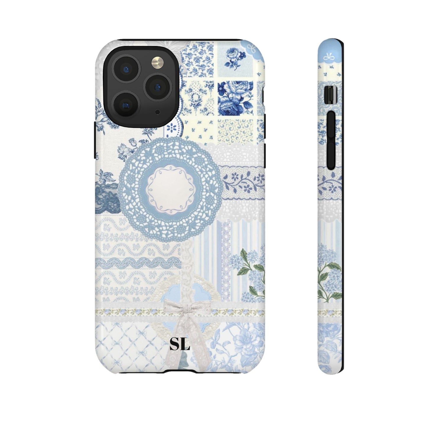 Blue Meadow Patchwork iPhone Case