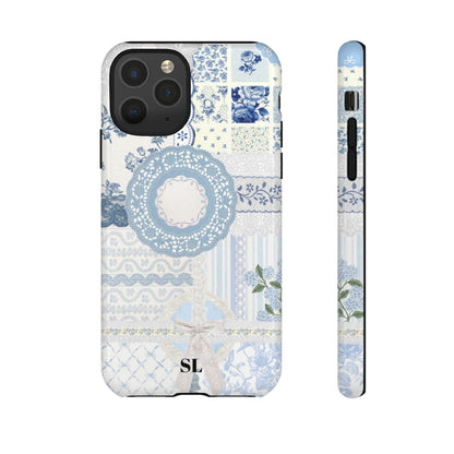 Blue Meadow Patchwork iPhone Case