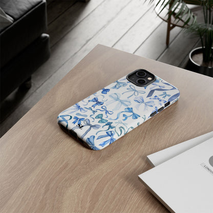 Blue Bows iPhone Case