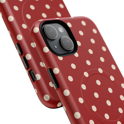 Crimson Polka Dot MagSafe Case
