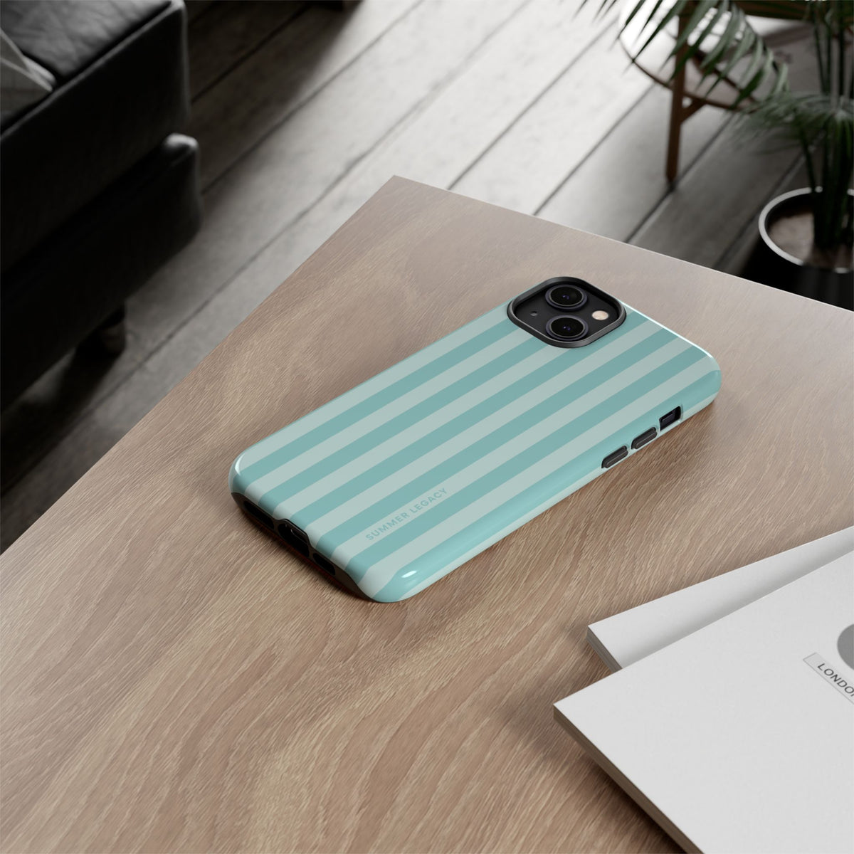 Teal Stripe iPhone Case
