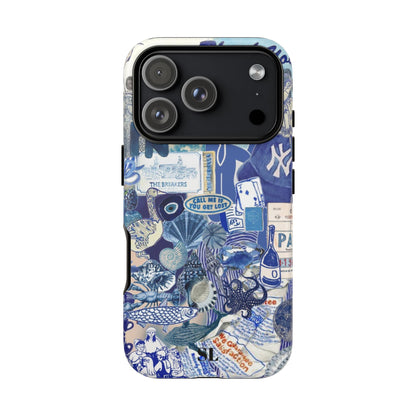 Blue Collage iPhone Case