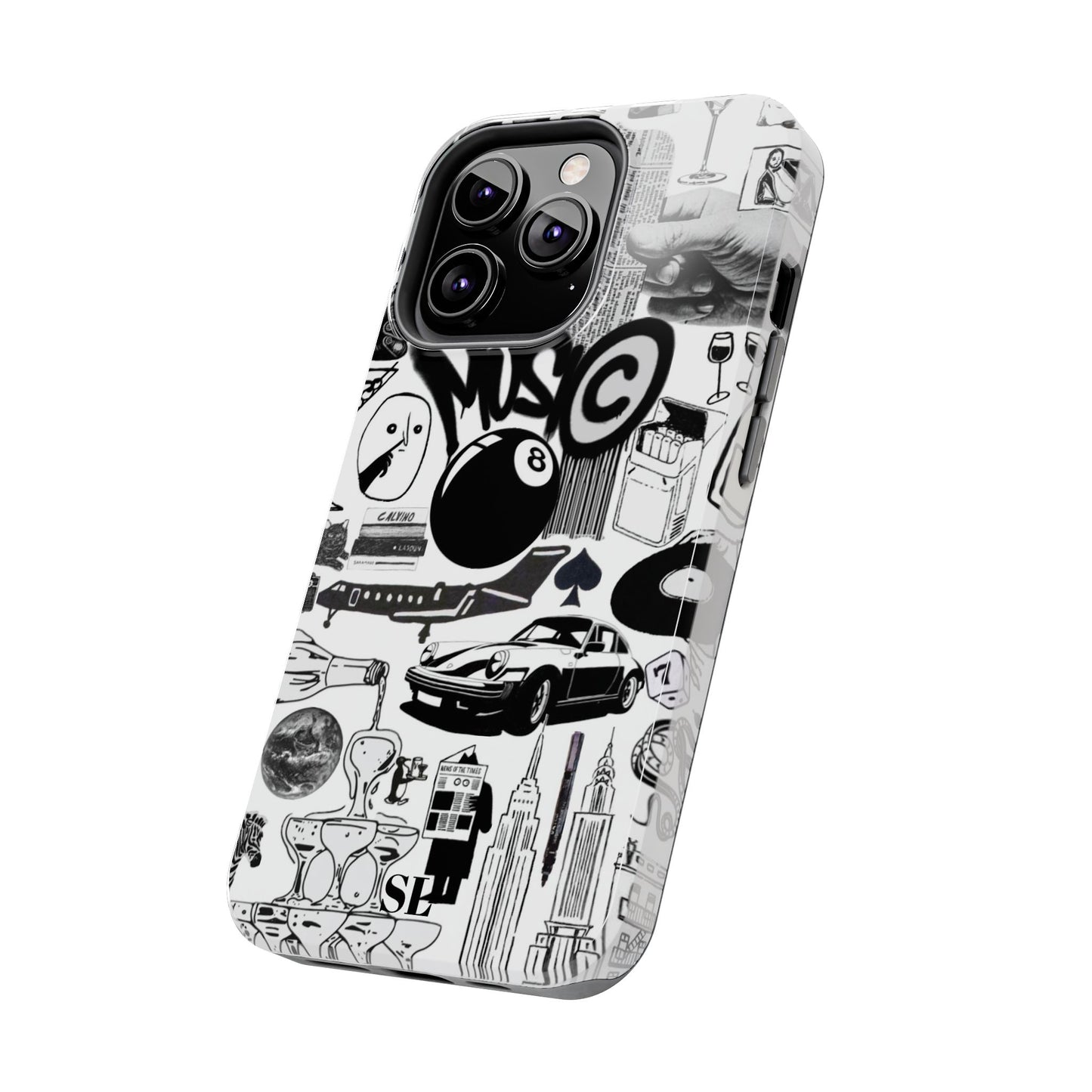 Black and White Collage iPhone Case