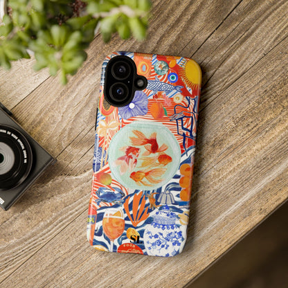 Navy Goldfish Bowl iPhone Case