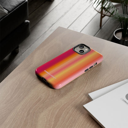 Amber Glow Ombre Stripe iPhone Case