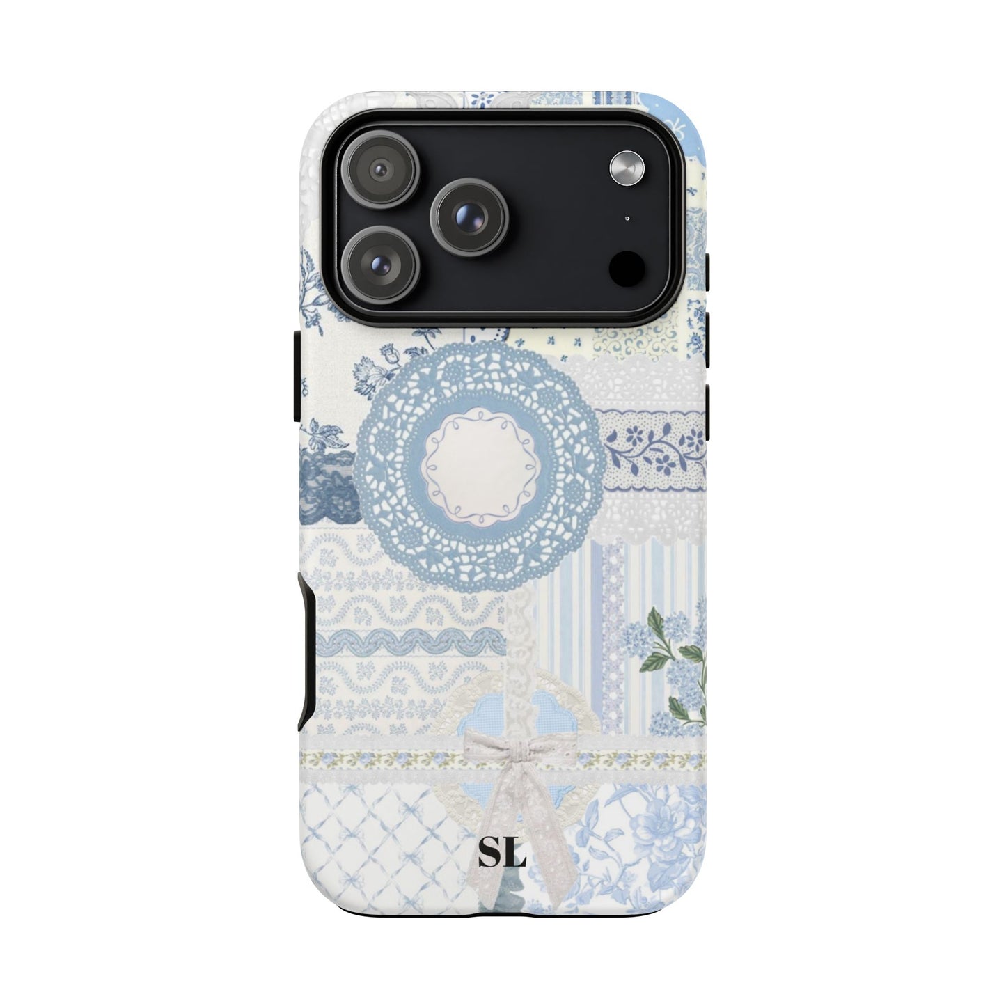 Blue Meadow Patchwork iPhone Case