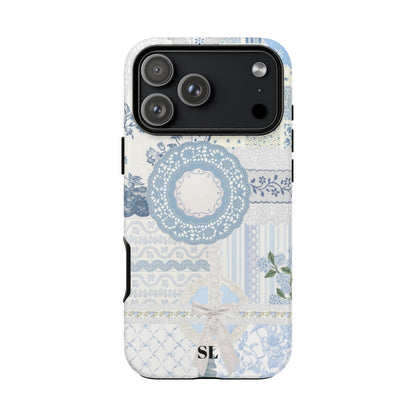 Blue Meadow Patchwork iPhone Case