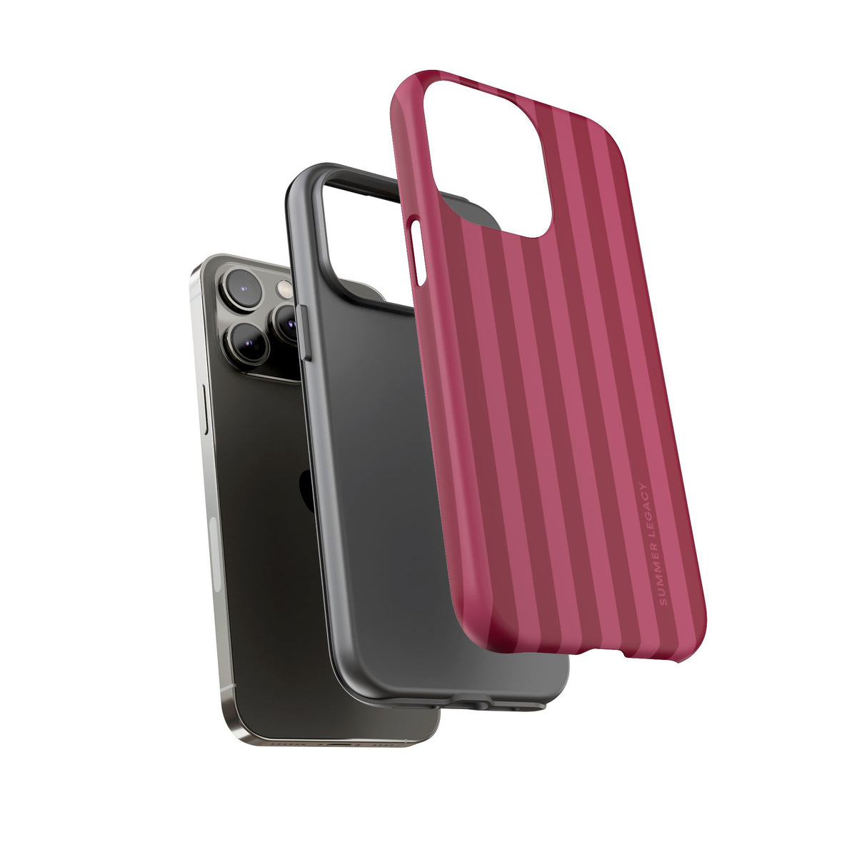 Berry Stripe iPhone Case