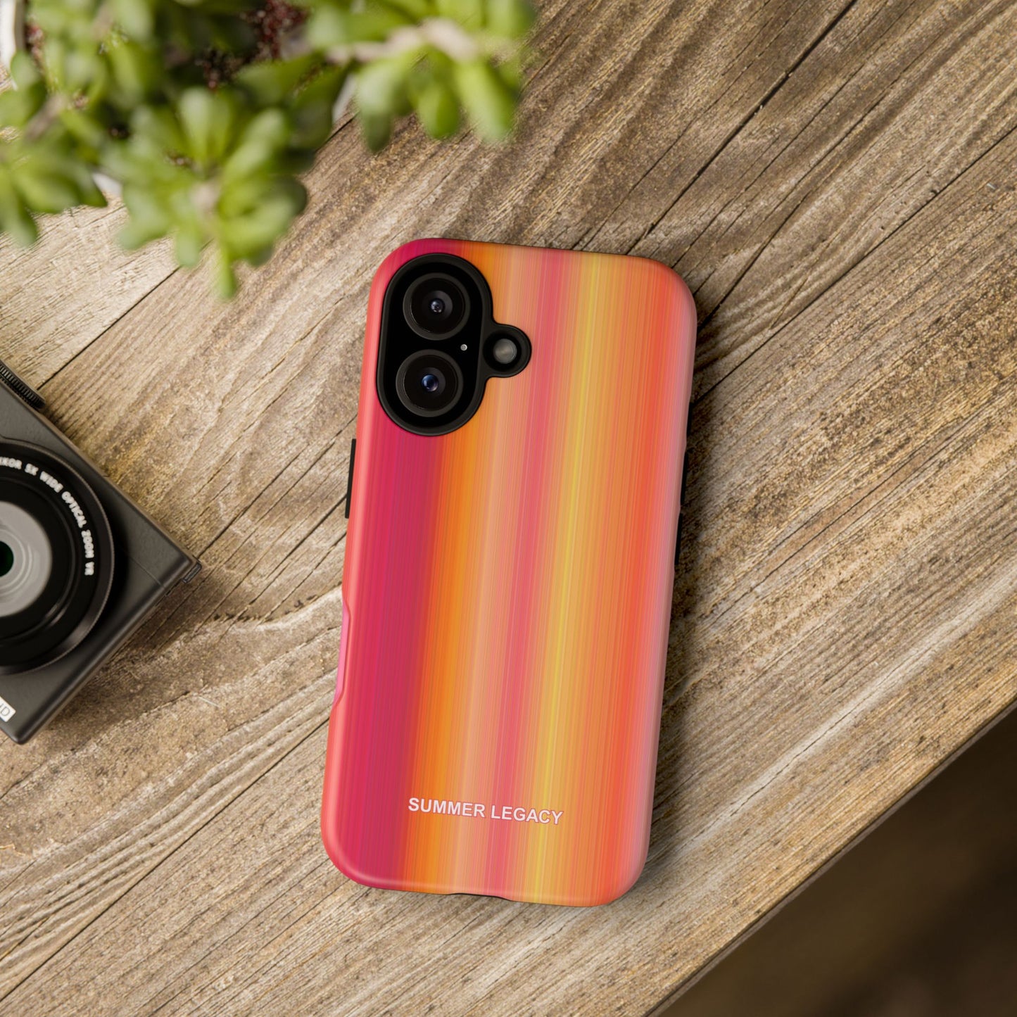 Amber Glow Ombre Stripe iPhone Case
