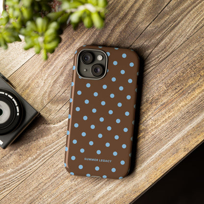 Mocha Polka Dot iPhone Case