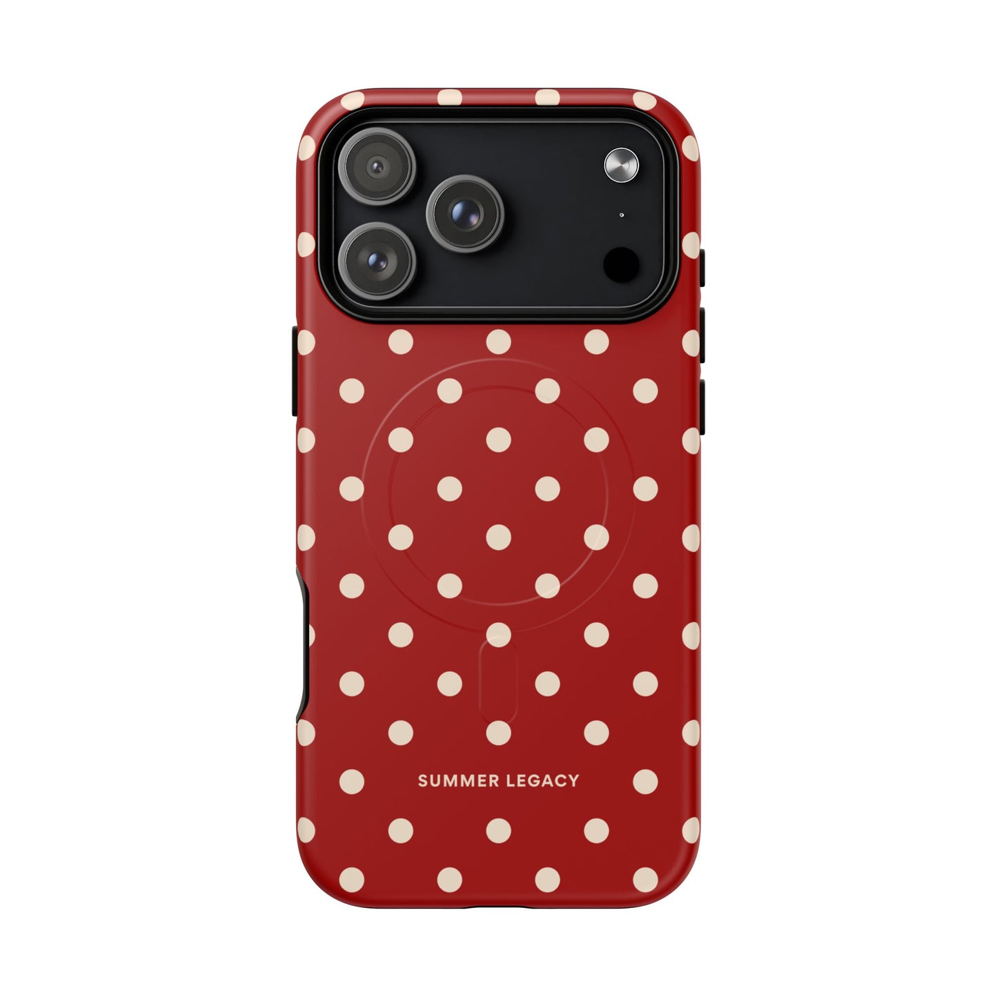 Crimson Polka Dot MagSafe Case