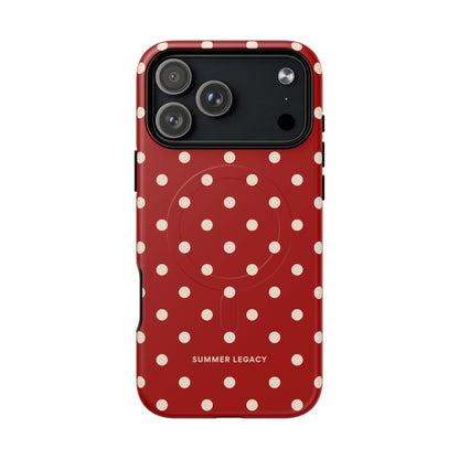 Crimson Polka Dot MagSafe Case