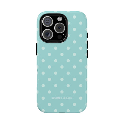 Teal Polka Dot iPhone Case