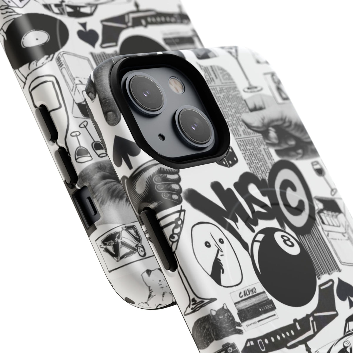 Black and White MagSafe Case