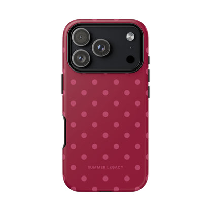 Berry Polka Dot iPhone Case
