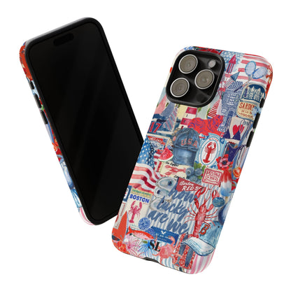 Red, White & Blue iPhone Case