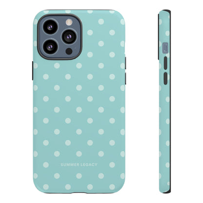 Teal Polka Dot iPhone Case